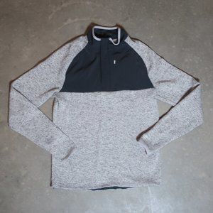 Champion. Women's Small. Quarter Zip. Static Gray w/ Charcoal.